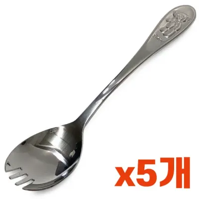 상일 (해피)아동용 수저포크겸용 x(5개) 스텐 숟가락