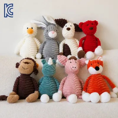 KC인증 코듀로이 동물농장 동물 봉제인형 애착인형 귀여운 인형