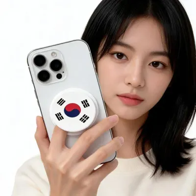 태극기 스마트폰 거치대 모형 데스크 오피스 공부방 책상 소품 받침대 인테리어 굿즈
