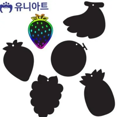어린이 스크래치 종이 과일 스크래치 교육용 유치원 미술 활동지 드로잉 재료 크래프트 어린이집 손가락