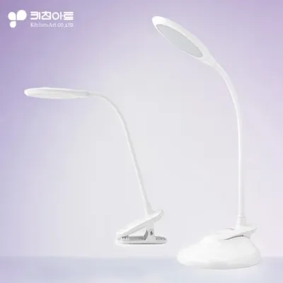 키친아트130S 집게형 학습용 LED 스탠드 자바라방식 책상 조명 독서등 데스크 스텐드