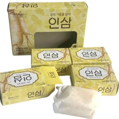 인삼비누 4P 보습비누 공중화장실비누 화장실비누 세수비누 세숫비누