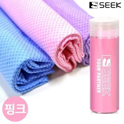 SEEK 스포츠타올 프리미엄 엠보싱 습식 대형 PVC (핑크) (ALL-03)