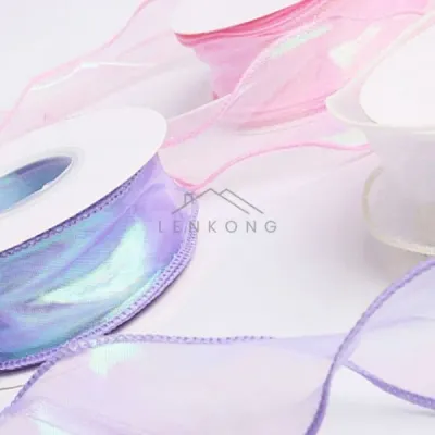 꽃끈 악세사리부자재 꽃다발끈 망사리본 헤어핀부자재 리본헤어핀