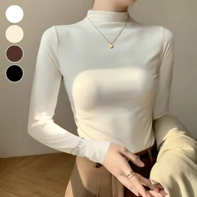 여성 반폴라 슬림핏 긴팔티셔츠 ELC9063