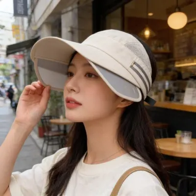 햇빛차단 썬캡 모자 썬바이저 뒷목 가림 작업 농사 등산용 아이템 캠핑 야외 활동