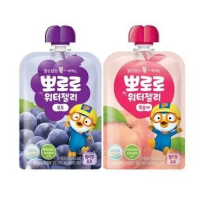 뽀로로 워터 젤리 포도 복숭아 각 10 개 총20개