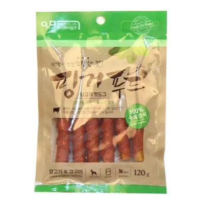 CNK 애견간식 핑거푸드 양고기 고구마 핫도그 120g