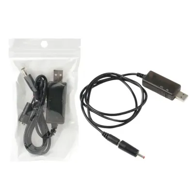 USB 승압 케이블 5V to 9-12V 1M DC젠더 5.5 to 3.5 전용 시가잭 변환