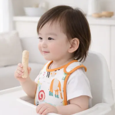 턱받이 순면스냅 세트 방수 2장