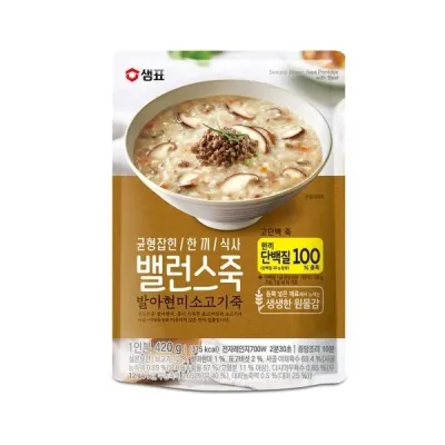 샘표 밸런스죽 발아현미소고기죽 420g