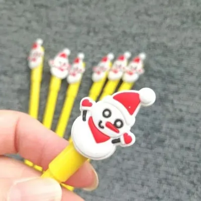 중성펜 눈사람 크리스마스 0.5mm 블랙 xmas 문구 볼펜 검정펜 증정 학용품 선물 행사 이벤트