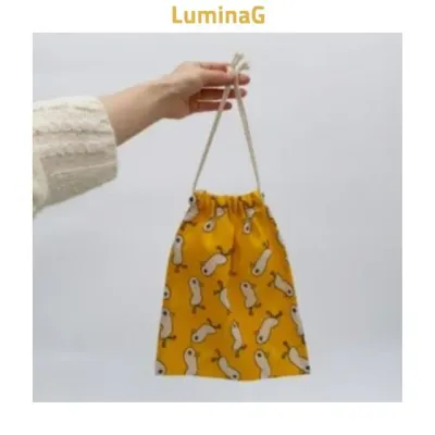 린넨 조리개 파우치 25x30 더스트백 주머니 1개 가방