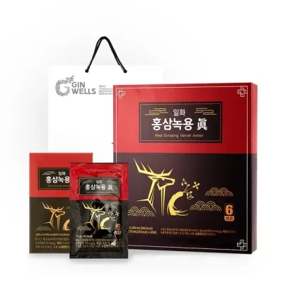 추석특가 일화 홍삼녹용 진 70ml x 30포 진웰스 6년근 홍삼 음료 선물세트