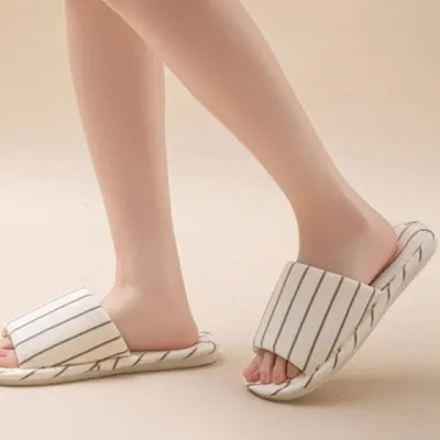 층간소음방지 실내화 스트라이프 사선 슬리퍼 쿠션 거실화