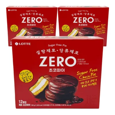 롯데 제로 초코파이 12입 336g x 3개
