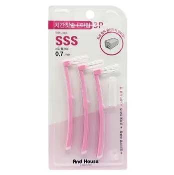 우일 덴탈치간칫솔L형 3P SSS 0.7mm-8656