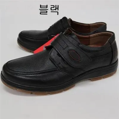 남성 데일리 찍찍이 신발 남성 통가죽 신발 벨크로 중년화 스니커즈 비즈니스화 캐주얼화 컴포트화 모카신