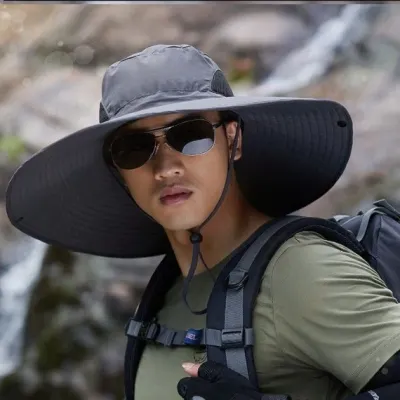 햇빛 차단 넓은 챙 벙거지 그늘막 모자 버킷햇 낚시 등산 캠핑 사파리 썬바이저