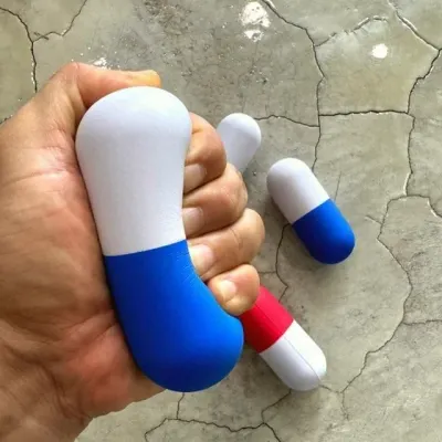 알약 모양 악력기 사무실 직장인 휴대용 운동 소품
