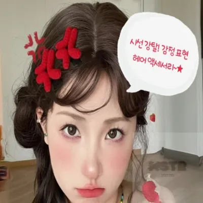 앵그리 헤어 클립 앞머리고정 포인트머리핀 미용헤어핀 귀여운헤어핀 머리삔