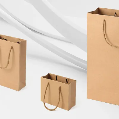 심플 무지 가로형 종이 쇼핑백 10p(15x12cm) 크라프트