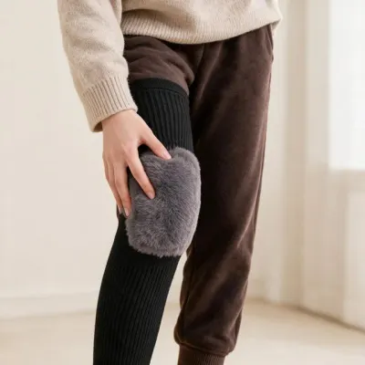무릎 겨울 보온 털안감 데일리 방한용품 야외활동 사무실 산책 보행 시니어
