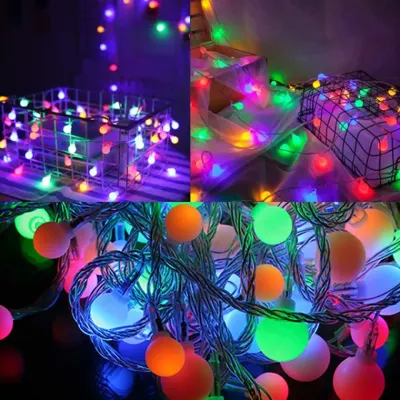 LED 컬러 앵두전구 20구 3m (건전지타입)