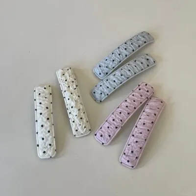 주름 도트 물결 봄 신상 직사각 사각 머리핀 헤어핀 똑딱핀 포인트