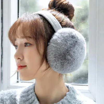 접이식 여성 방한 귀마개 털 겨울