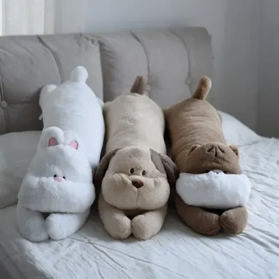 볼빵빵 동물 바디필로우 대형 롱쿠션 애착 봉제인형 안고자는 쿠션