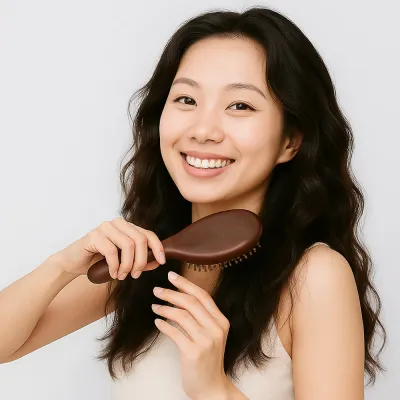 포레컴브 우드 헤어브러시 엉킴방지 나무 머리빗