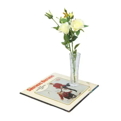 로즈 에스메랄다가지 조화 화이트 1P 인테리어 꽃장식 꽃다발 실내 인테리어 조화인테리어 실내조화 인테리