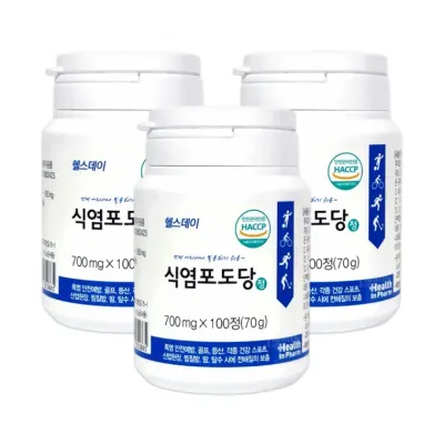 헬스데이 식염포도당 100정 x 3통 폭염 탈수 예방 전해질 보충