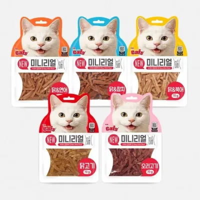 펫더맨 더캣츠 미니리얼 고양이 육포 닭 참치