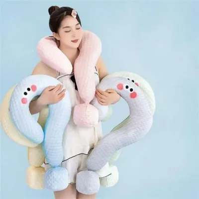 여행용 목 베개 휴대용 낮잠 쿠션 수면용 사무실 낮잠용 여행 차량용 경추 차량 지지