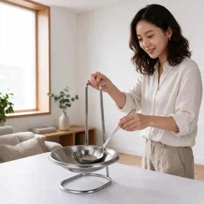 주방 조리도구 스테인리스 조리용 국자 조리 기구 스탠드 주방정리대