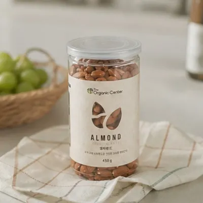 생아몬드 볶지않은 트라이탄병 포장 450g 간식 샐러드 토핑 요리재료