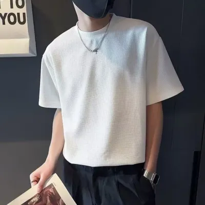 국내발송 남성용 와플 라운드넥 반팔티 남자반팔티 메쉬반팔티