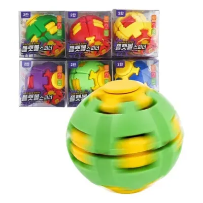 압축 회전 팽이 플랫볼 스피너 장난감 스트레스볼 - 2탄 (색상랜덤)
