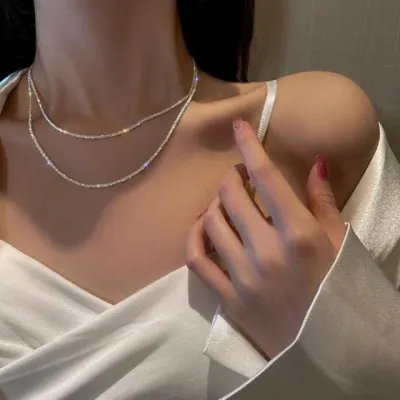 은목걸이 실버 스크루 남자 스틸 스테인리스 헤비 체인목걸이 섀클 카라비너