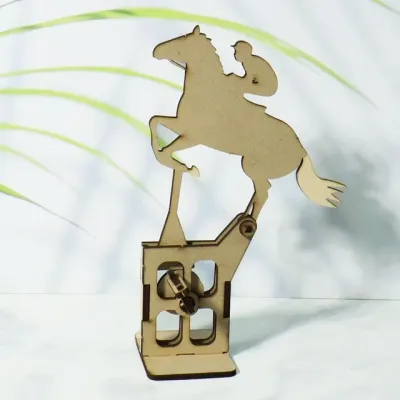 우드공예 MDF 키네틱아트 DIY 움직이는 말과 승마선수 (10개 묶음)