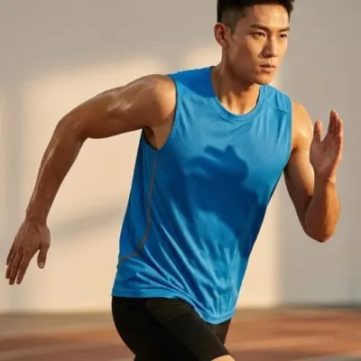 싱글렛 메쉬 민소매 나시티 쿨링 러닝 쿨티 운동복 헬스 짐웨어 남성 여름 나시티