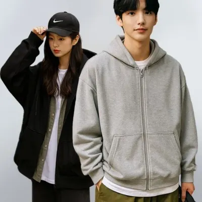 후드집업 오버핏 남녀공용 간절기 점퍼 6컬러 데일리 아우터