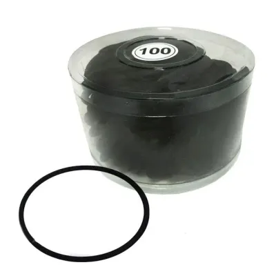 검정묶음밴드 머리줄 묶음끈 매듭프리 고정끈 100P