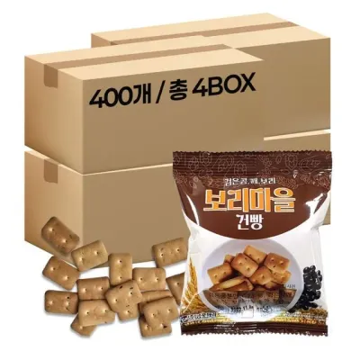 전도 홍보 대용량 개별포장 검은콩깨 보리 건빵 - 400