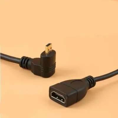 HDMI 젠더 Micro M - 꺾임 HDMI F 10cm