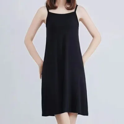 여성 끈 미니 롱 원피스 잠옷 나시