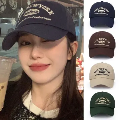 뉴욕 캡모자 야구모자 볼캡 남자 여자 빈티지 커플 자수 네이비