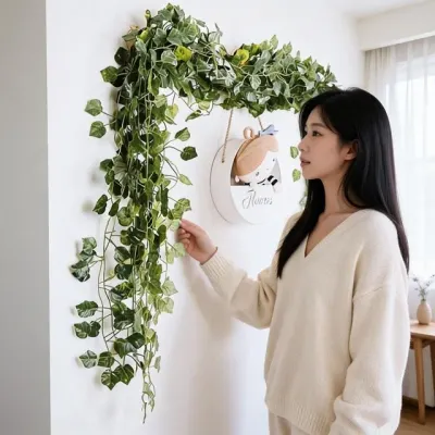 인조넝쿨 조화 넝쿨 식물 장식 10줄 홈카페 집들이 인테리어 감성 데일리 공간 연출